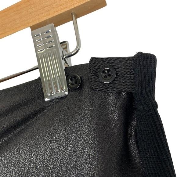 Tagoo Womens Faux Leather Maternity Leggings XXL Black Over The Belly Pregnancy - Picture 6 of 11